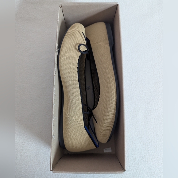 Rothy's Shoes - NWT/NIB Women's Rothys The Ballet Flat In Beige And Black, Size 11.5